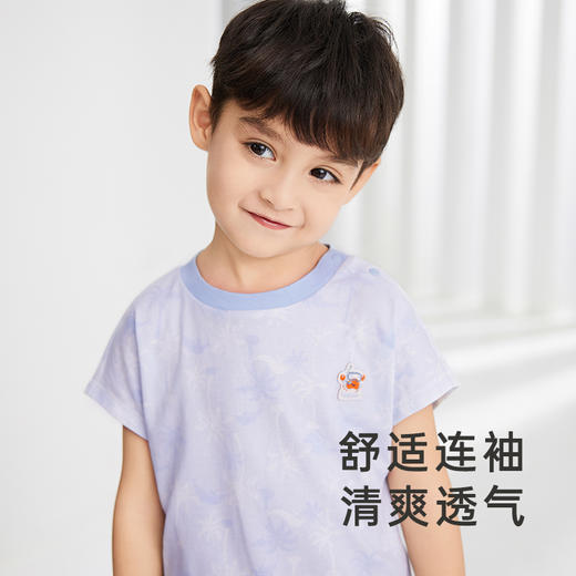 【商场同款】英氏童装上衣短袖透气纯棉男童T恤新款套头衫 商品图1