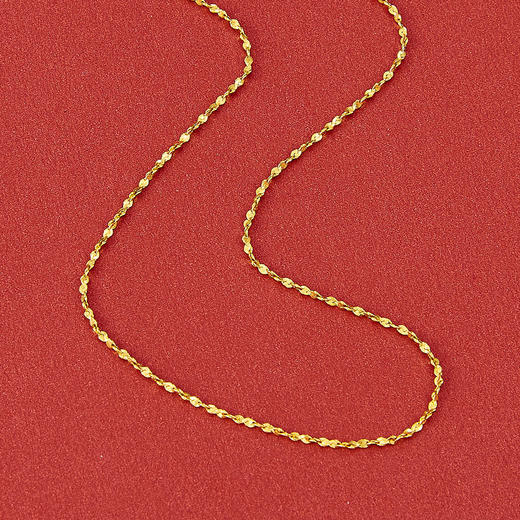 【限时克减150元】足金999.99 五9黄金满天星项链(ACXL00032-1)补差价）补差价）预售产品下单后不退款不退货不换货不补差价 商品图1