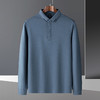 【福利款】罗蒙男士春秋经典双面领男式polo衫男长袖t恤男打底衫男士t恤 商品缩略图4