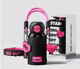 世大家EMO兄弟吸管杯玫心情 (黑色)