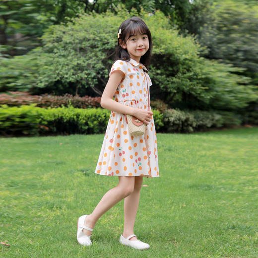女童短袖连衣裙夏新款安奈儿童装EG423117 商品图5