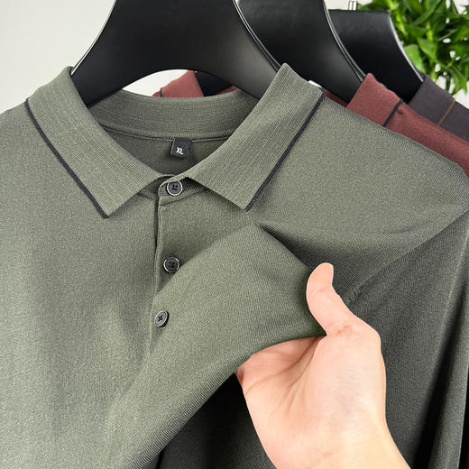 【Q】【不起球不掉毛】【新款DPF】大依优型大码针织短袖Polo衫翻领加肥加大男装大号大码上衣男士休闲半袖 商品图2