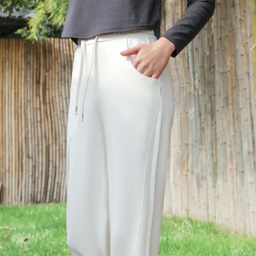 「云朵棉糯米裤！三色可选」2024春季新款升级版糯米裤 高腰垂感窄版休闲针织直筒裤透阔腿卫裤下装 商品图3