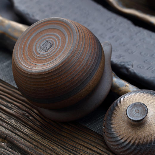 京品堂丨原矿粗陶老坛 茶壶 茶杯 茶具 200ml 商品图5