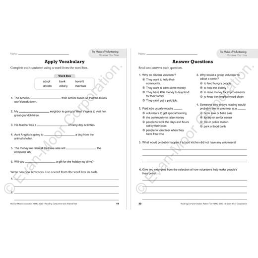 Evan-Moor Reading Comprehension: Paired Text Grade 1-6 阅读理解系列 配对分析 美国加州教辅 evanmoor 商品图4
