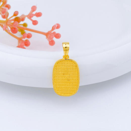 【限时克减150元】足金999.9 【精品】郁金香小方牌吊坠(N080DZ00492)（预售产品下单后不退款不退货不换货不补差价） 商品图1