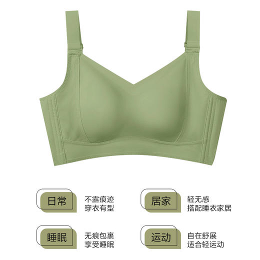 光面兔耳朵养护文胸 大胸显小 穿衣显瘦 穿衣舒适不留痕 面料光滑 塑型文胸 商品图5