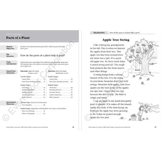 Evan-Moor Reading Comprehension: Paired Text Grade 1-6 阅读理解系列 配对分析 美国加州教辅 evanmoor 商品图3