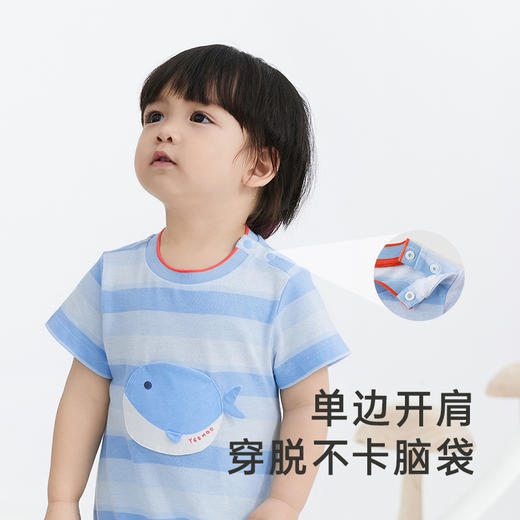 【商场同款】英氏婴儿衣服纯棉透气男童包屁衣春夏连身衣新款 商品图2