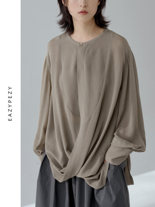 翡冷翠亚麻真丝衬衫 商品图0