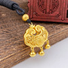【限时克减150元】足金999.9 古法黄金挂绳双面镂空福字铃铛如意福字锁包吊坠网红锁包（含珠子）(ANWZGFDZ00312-2)（预售产品下单后不退款不退货不换货不补差价） 商品缩略图1