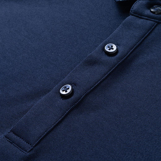 【福利款】罗蒙男士春秋经典双面领男式polo衫男长袖t恤男打底衫男士t恤 商品图8