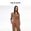lost in echo设计师品牌显瘦阔肩截短西装外套翻折边双褶阔腿西裤 商品缩略图2