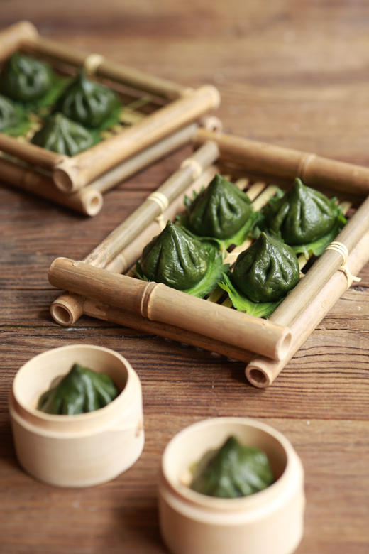 传统青团（4枚装，红豆粳米*2，雪菜豆腐*2） 商品图0