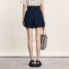 谜底牛仔短裤女2024夏季新品复古文艺风花苞式高腰A型裤242MK0713 商品缩略图2