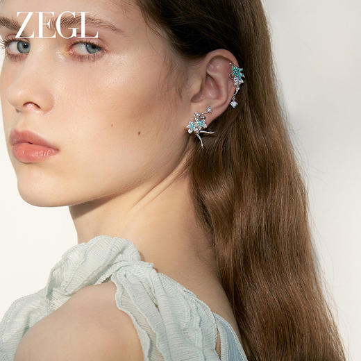 【ZEGL耳妆盘】设计师精灵之舞耳夹女无耳洞耳骨夹耳环耳钉耳饰品 商品图3