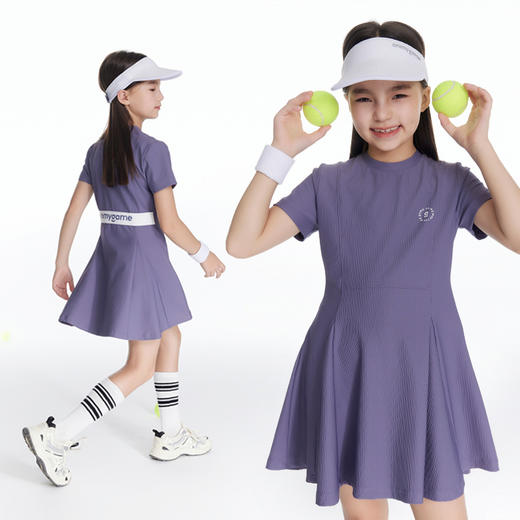 onmygame女童连衣裙凉感弹力儿童网球裙吸湿排汗运动网球服24新款 商品图3