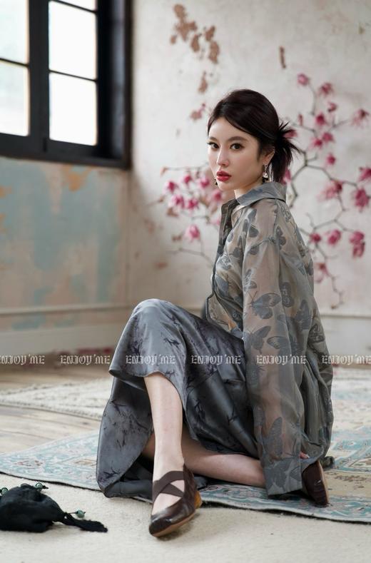 【门店同款】ENJOY春季云敛-竹叶水墨画半裙 156946513 商品图5