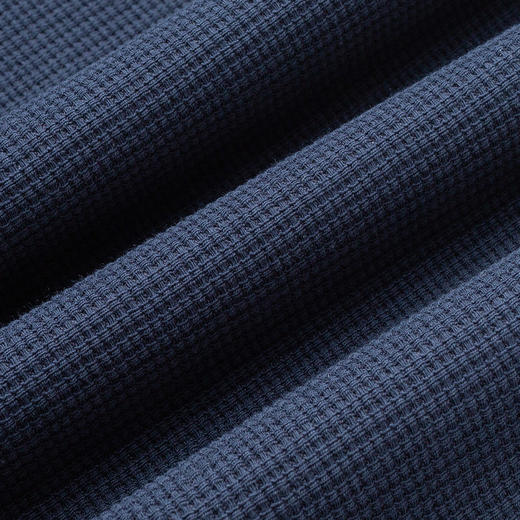 【华夫格含桑蚕丝】罗蒙男士春秋加厚polo衫男长袖t恤男舒适男polo衫 商品图8