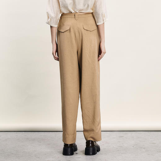 谜底裤松萝卜裤女2024年夏季新品复古时尚印花西裤长裤242MK0522 商品图2