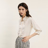 谜底通勤衬衫七分袖女2024年夏款法式浪漫领口绣花衬衣242MC0674 商品缩略图1