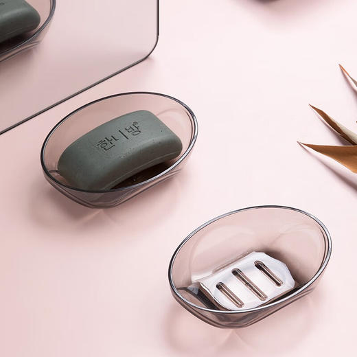 茶花  250007晶透深型皂盒  3个装 商品图1