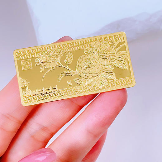 【限时克减150元】【20克】足金999.9 #投资理财 花开富贵金条20g（配亚克力盒）(YDJT00008-05)（预售产品下单后不退款不退货不换货不补差价） 商品图5