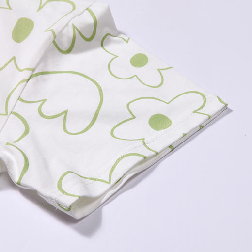 都市丽人舒适外出春夏睡衣女32支CVC单面家居服薄款短袖短裤女士棉质套装LH42D9 商品图4