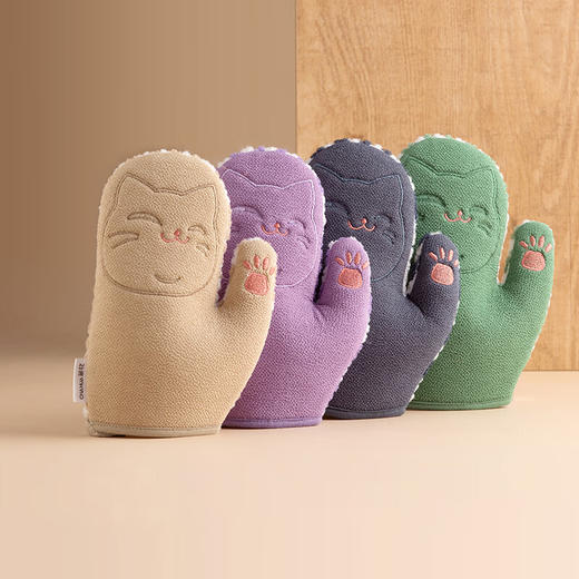 茶花  252002招财指套双用澡巾  2个装（颜色随机可备注） 商品图3