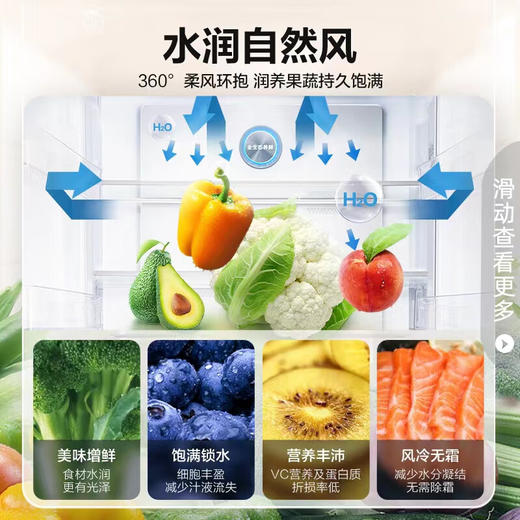 容声（Ronshen）离子净味509升变频一级能效法式多门四开门嵌入式冰箱灰色家用无霜除菌BCD-509WD18MP双循环大容量 商品图5