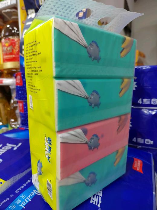 大海怪抽取式面巾纸4包装 商品图1