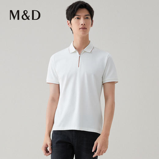 【名盾】桑蚕丝混纺POLO衫，亲肤舒适，物理抑菌MYBL22762B 商品图1