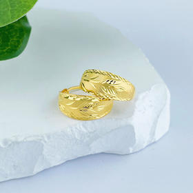 【定价黄金】足金999 (足金999字印)5G黄金车花花卉蛇肚耳包(5GES00290)（预售产品下单后不退款不退货不换货不补差价）（预售产品下单后不退款不退货不换货不补差价）