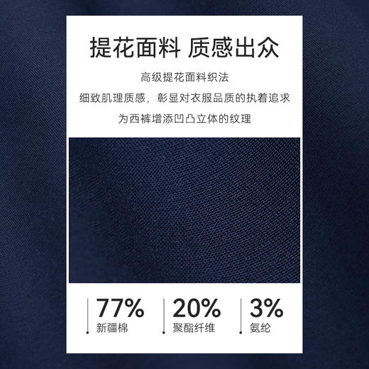 十如仕肌理提花商务休闲长裤-SP11-01 商品图3