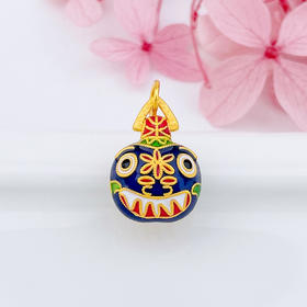 【定价黄金】足金 3D硬金烤漆吞金兽爸爸手串挂件(V3DSC00353)预售产品下单后不退款不退货不换货不补差价