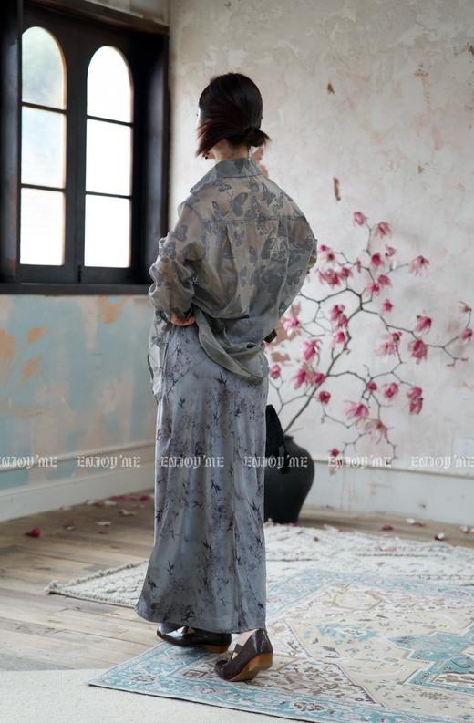 【门店同款】ENJOY春季云敛-竹叶水墨画半裙 156946513 商品图2