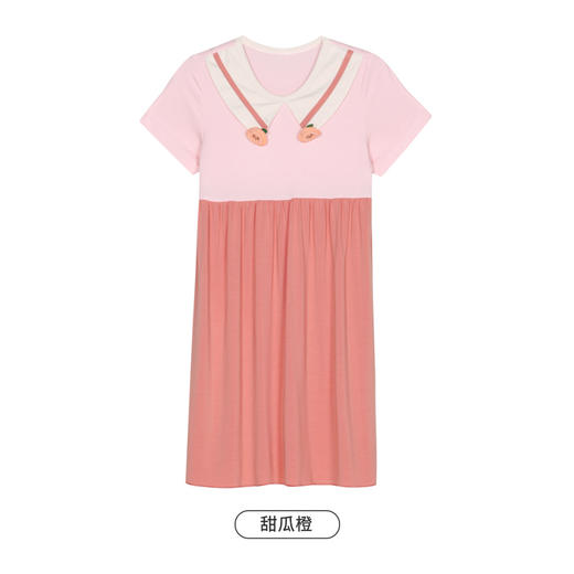 都市丽人眯雅佳生活家居春夏睡衣女童针织人棉家居服薄款短袖裙童装棉质裙装JH46A2 商品图9