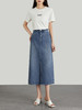 【专属特价】熙世界牛仔开叉长裙女2025夏季新款梨型身材高腰显瘦直筒半身裙 商品缩略图4