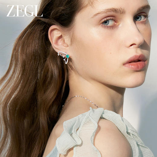 ZEGL设计师精灵之舞系列蝴蝶耳环女2024新款仙女耳钉925银针耳饰 商品图1