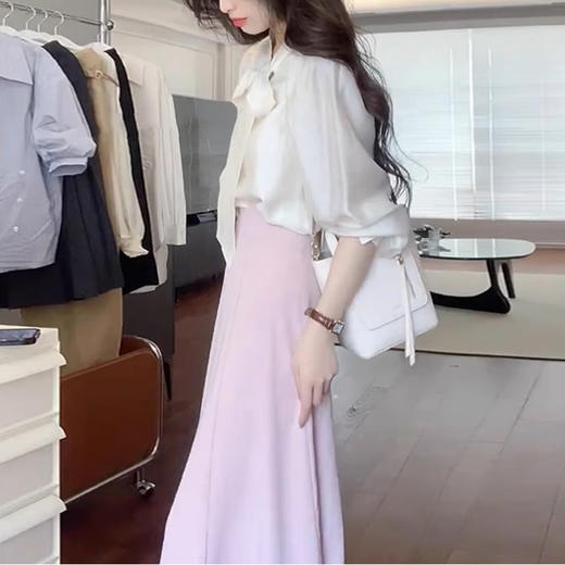 裁缝学苑AQ256小香风套装女装系带领衬衫纸样半身裙样板图纸 商品图3