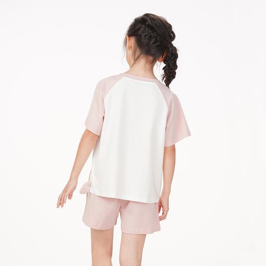 都市丽人眯雅佳生活家居春夏睡衣男女童32支纯棉单面家居服薄款短袖短裤童装棉质套装JH49A5 商品图4
