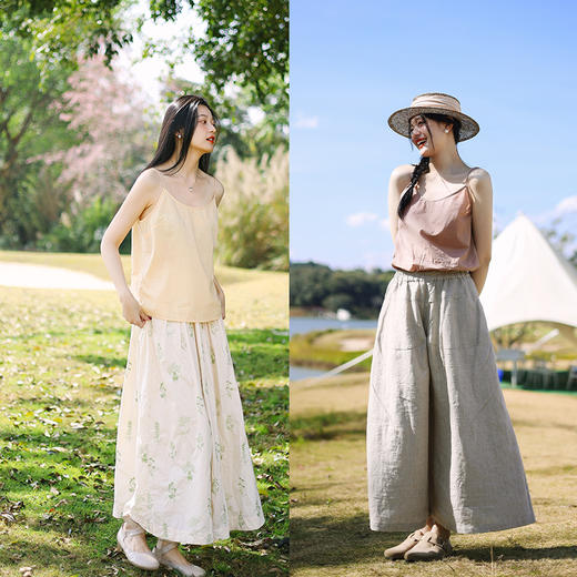 绽放578+165朵【黑白灰系列·月光集】有机棉显瘦wan能简洁吊带打底衫 商品图2