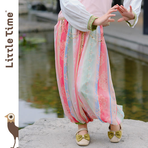 Littletime女童新中式连衣裙2024春夏海上风华套装舞蹈裙公主裙 商品图1