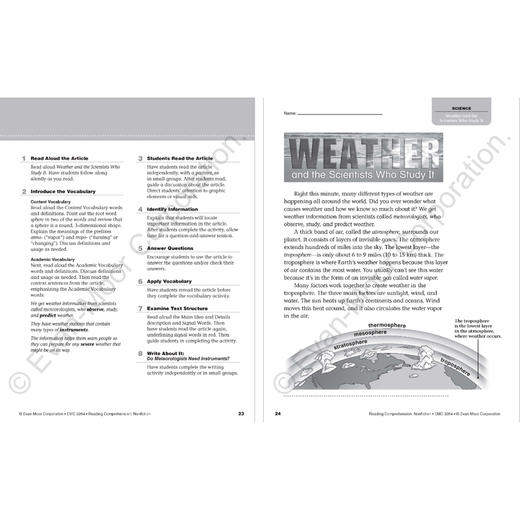 Evan-Moor Reading Comprehension: Nonfiction Grade 1-6阅读理解系列 非虚构类 美国加州教辅 evanmoor 商品图3