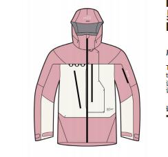 24/25BURTON雪服M AK457 GORE 3L GD JKT CORAL BLUSH/WHISPER WHITE 商品图0