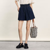 谜底牛仔短裤女2024夏季新品复古文艺风花苞式高腰A型裤242MK0713 商品缩略图0