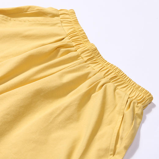 都市丽人生活家居春夏睡衣女32支纯棉单面家居服薄款短袖短裤女士棉质套装LH42C1 商品图5