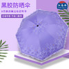ALBB-厂家直供8骨黑胶三折伞女士蕾丝边遮阳伞太阳伞创意雨伞晴雨二 商品缩略图0