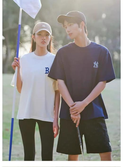 MLB男女情侣复古老花短袖大logo运动休闲T恤24春季新款 3ATSM0343 商品图7