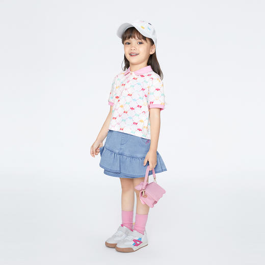 女童清凉POLO衫翻领短袖新款安奈儿童装实体店同款XG421837 商品图5
